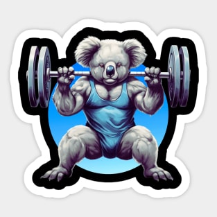 take the risk or loose the chance - powerlifting koala Sticker